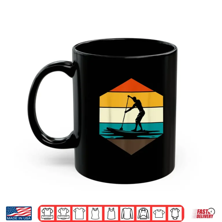 Mug Paddleboard Stand Up Paddling Paddleboarding Retro SUP Shirt