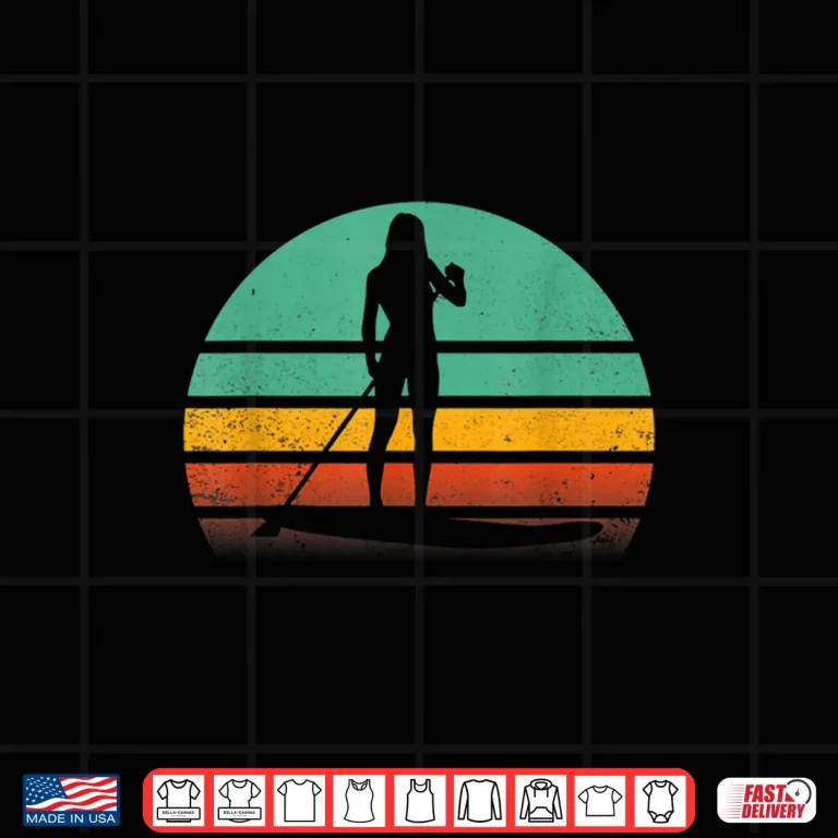 Design Stand Up Paddleboarding Retro Vintage SUP Design Shirt