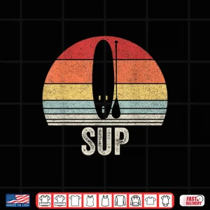 Design Vintage Retro Stand Up Paddle Board Paddleboarding SUP Shirt