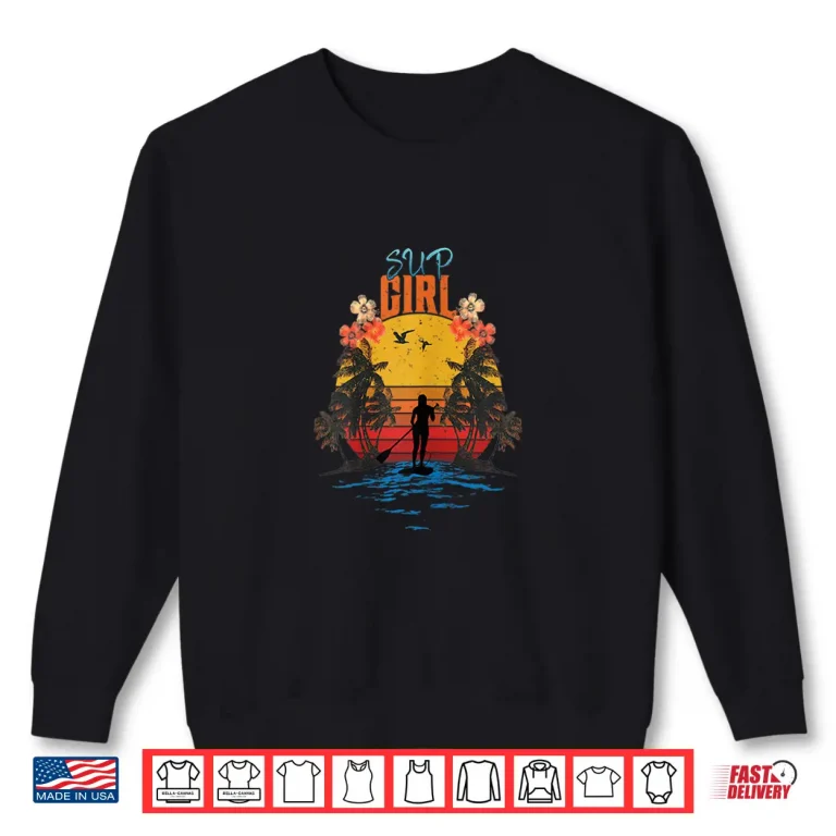 Sweatshirt Womens Vintage Paddleboard Shirt SUP Girl