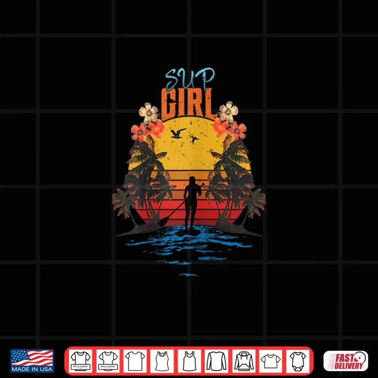 Design Womens Vintage Paddleboard Shirt SUP Girl
