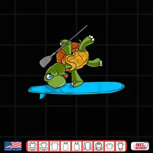 Design Funny Paddleboarding Turtle Paddleboard SUP Paddle Board Shirt
