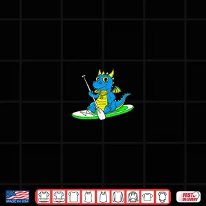 Design Funny Standup Paddleboarding Humorous Dragon Paddleboard Shirt