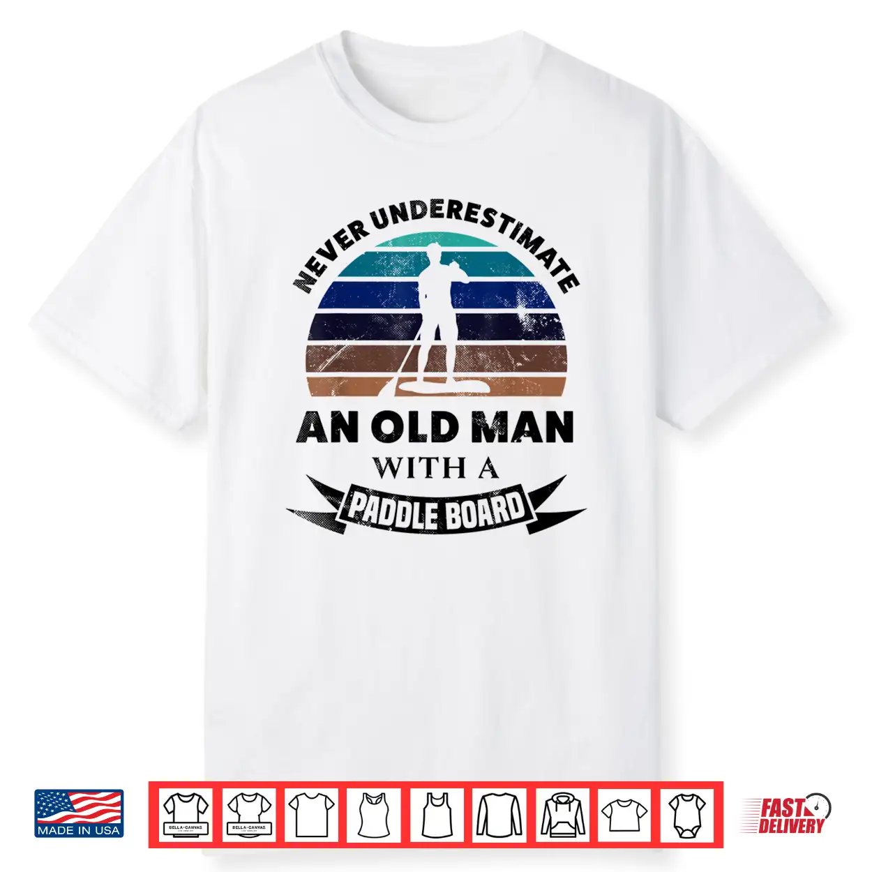 Mens Old Man With Paddle Board Paddleboarding Dad Husband Shirt Mens Old Man With Paddle Board Paddleboarding Dad Husband Shirt