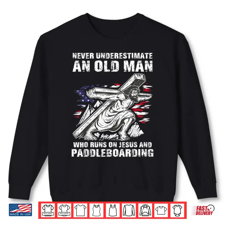 Sweatshirt Mens Paddleboarding Dad Christian Paddle Board Grandpa Shirt