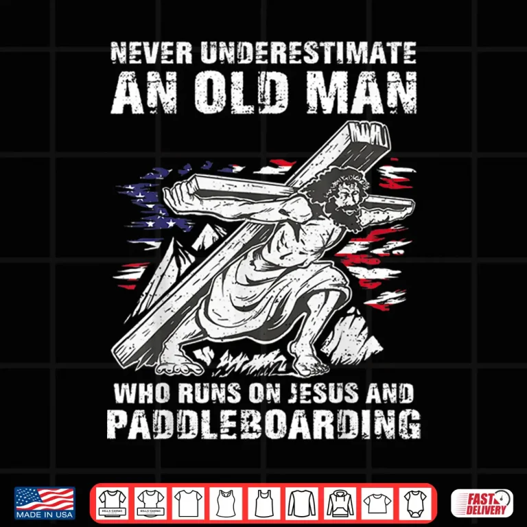 Design Mens Paddleboarding Dad Christian Paddle Board Grandpa Shirt