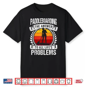 Paddleboarder Vintage Stand Up Paddleboarding Women Shirt