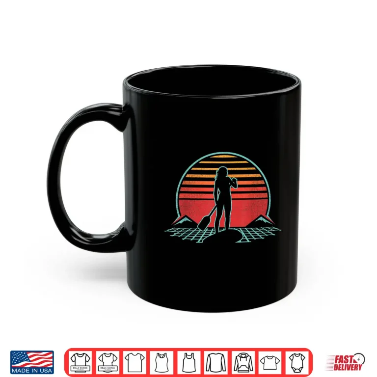 Mug Paddle Boarding Retro Vintage 80s Style Gift Shirt