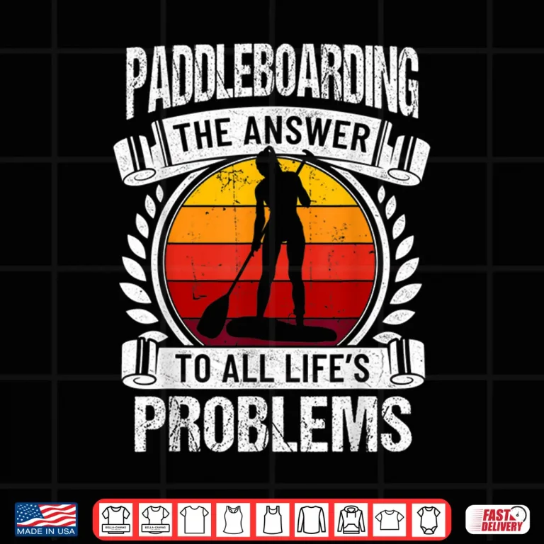 Design Paddleboarder Vintage Stand Up Paddleboarding women Shirt
