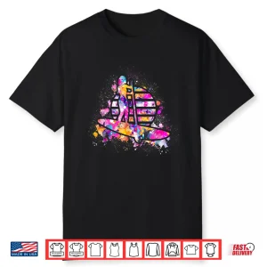 Pink Sunset Sup Gift For Women Who Love Paddleboarding Shirt