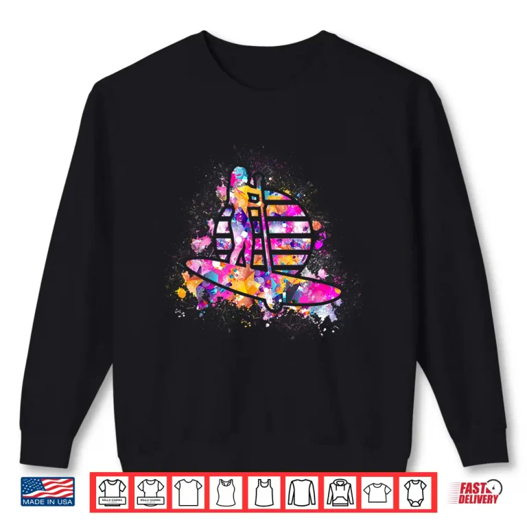Sweatshirt Pink Sunset SUP Gift For Women Who Love Paddleboarding Shirt