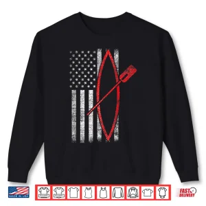 Sweatshirt Stand Up Paddling Paddle Board Paddleboarding US Flag SUP Shirt