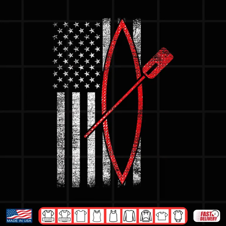 Design Stand Up Paddling Paddle Board Paddleboarding US Flag SUP Shirt