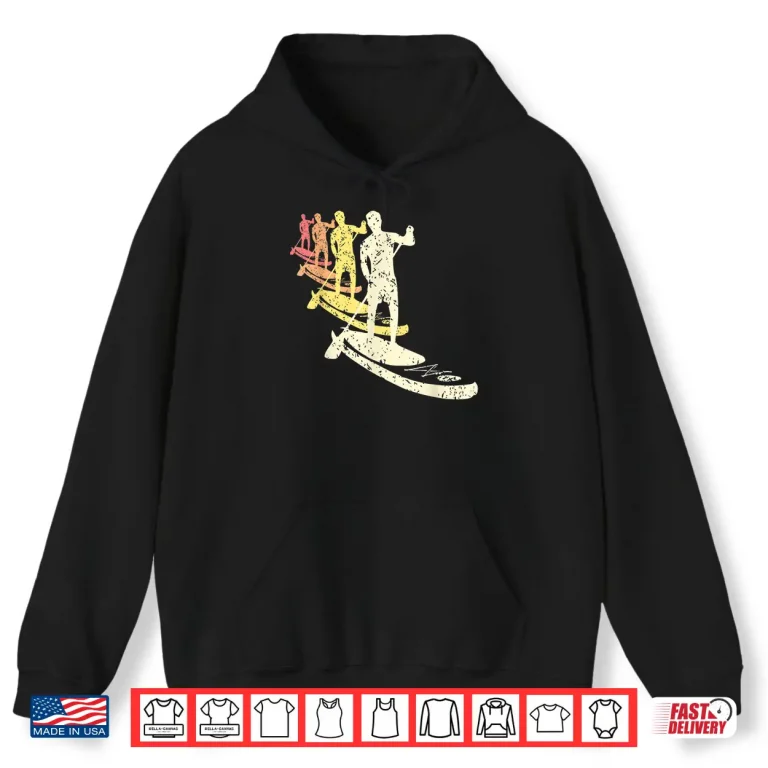 Hoodie Retro Paddleboard Shirt For Paddle Boarder Stand Up Paddle Shirt