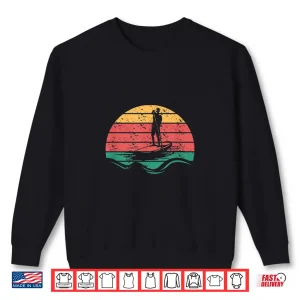 Sweatshirt Retro Stand Paddle Board Sunset Water Sport Shirt
