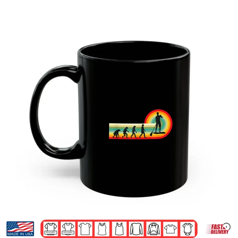 Mug Stand Up Paddle Board Evolution Retro Paddleboarder SUP Shirt
