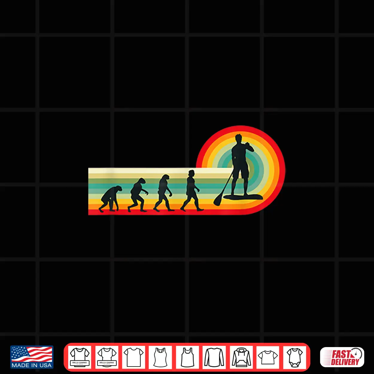 Stand Up Paddle Board Evolution Retro Paddleboarder Sup Shirt Stand Up Paddle Board Evolution Retro Paddleboarder Sup Shirt