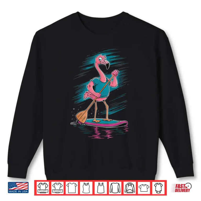 Sweatshirt Stand Up Paddle Paddleboard Flamingo Shirt