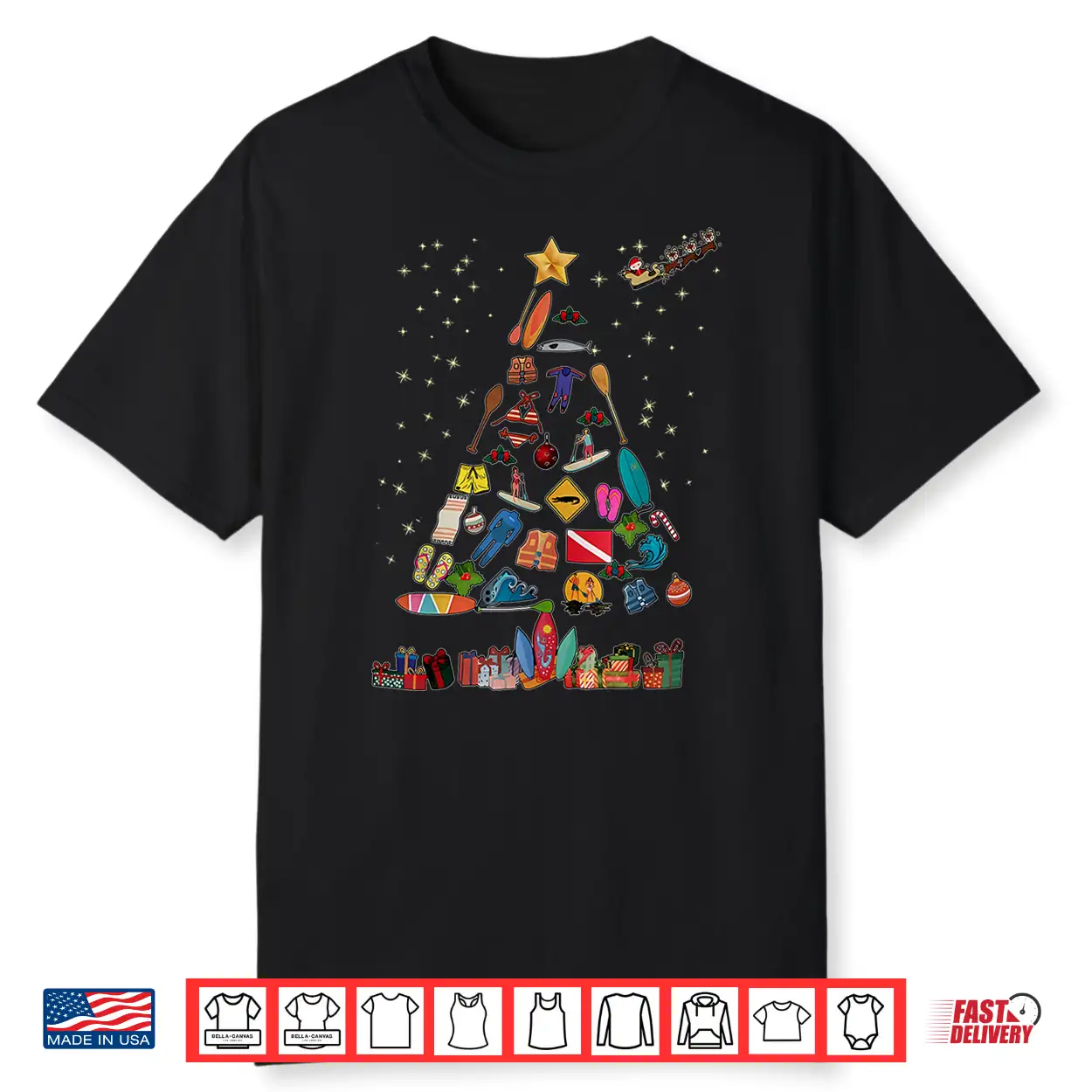 Stand Up Paddleboarding Christmas Tree Sup Paddle Board Xmas Shirt Stand Up Paddleboarding Christmas Tree Sup Paddle Board Xmas Shirt
