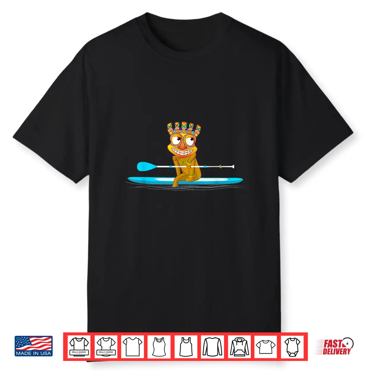 Tiki Statue Stand Up Paddling Hawaiian Paddleboarding Funny Shirt Tiki Statue Stand Up Paddling Hawaiian Paddleboarding Funny Shirt