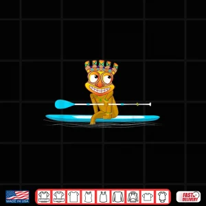 Tiki Statue Stand Up Paddling Hawaiian Paddleboarding Funny Shirt 4 Design Tiki Statue Stand Up Paddling Hawaiian Paddleboarding Funny Shirt