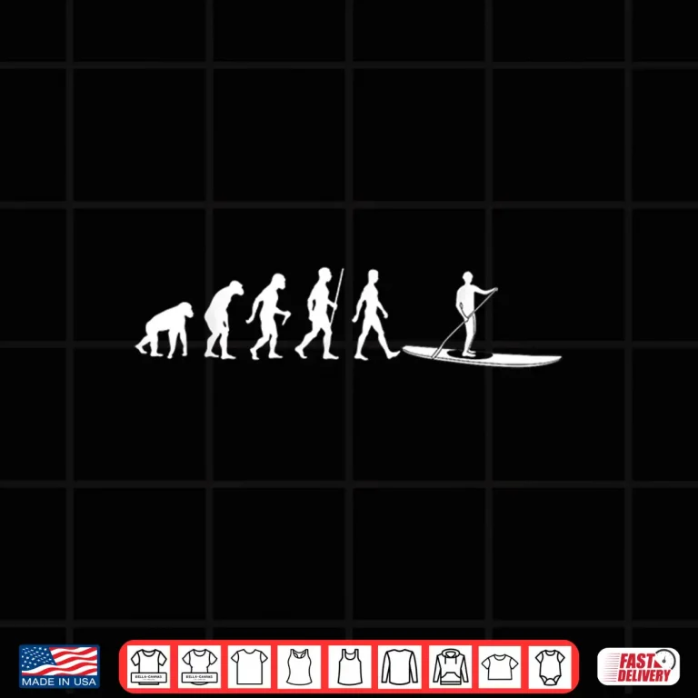 Design Funny Paddleboarding Evolutio Stand Up Paddle Board SUP Gift Shirt