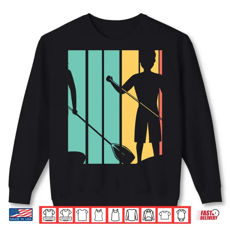 Sweatshirt Retro 1970s Style Paddleboard Paddleboarding Shirt