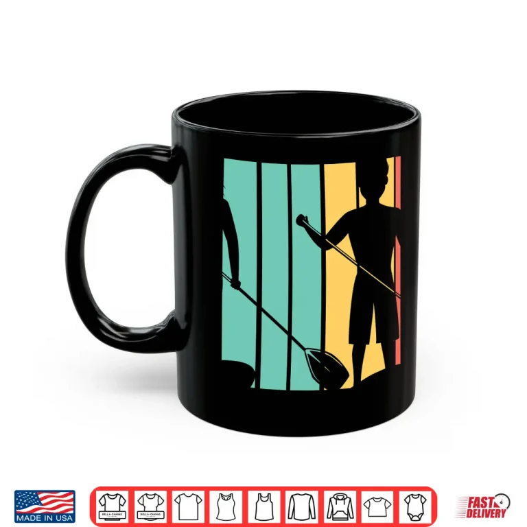 Mug Retro 1970s Style Paddleboard Paddleboarding Shirt