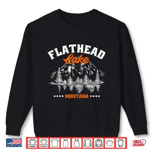 Sweatshirt Flathead Lake Montana Kayaking Hiking Camping Fishing Shirt