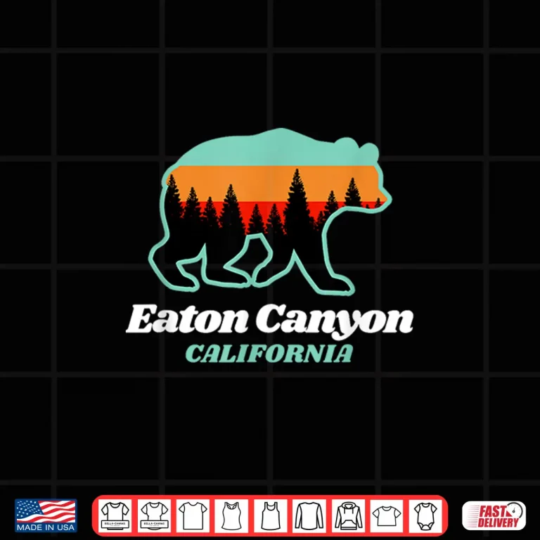 Design Eaton Canyon Summer California Bear Family Sovenier Shirt