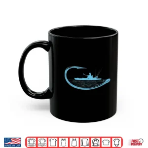 Mug Kayak Bass Fisherman Fishing Hook Kayaker Silhouette Shirt