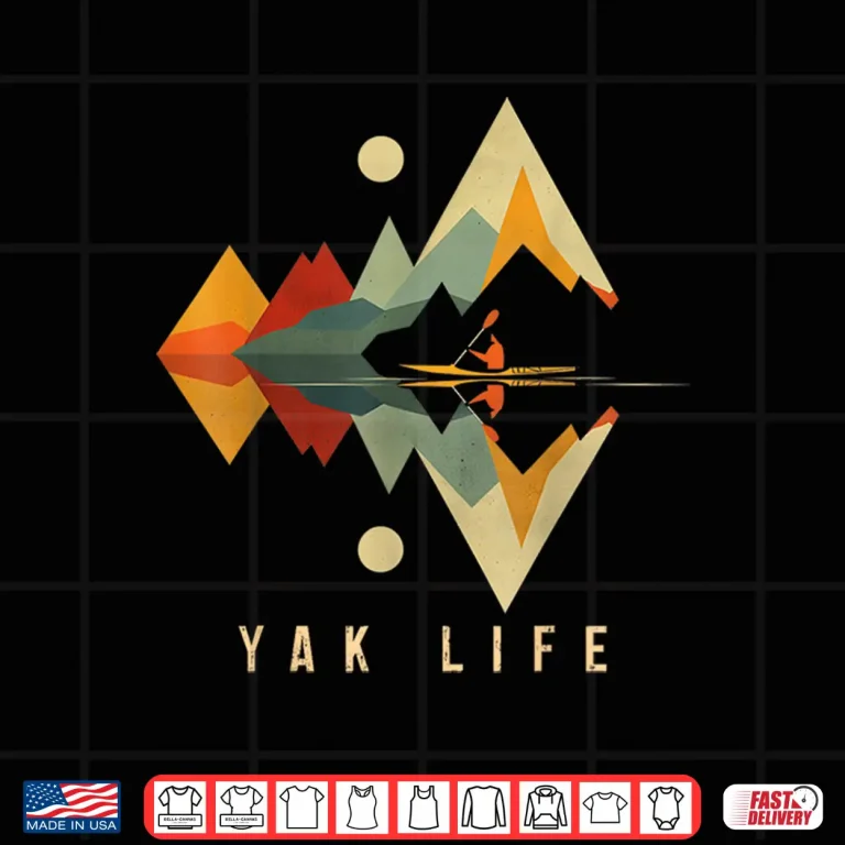 Design Kayak Vintage Retro Mountains Canoe Kayak Kayak Kayak Shirt