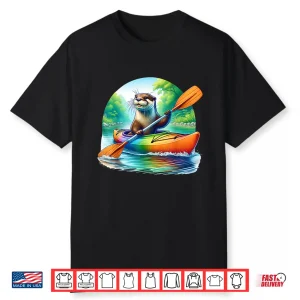 Kayaking River Otter Kayaker Kayak Canoe Paddling Shirt