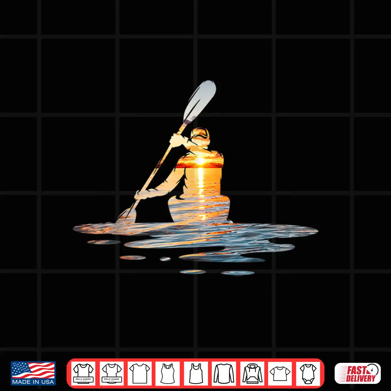 Kayaking Silhouette Kayak Kayaker Shirt Kayaking Silhouette Kayak Kayaker Shirt