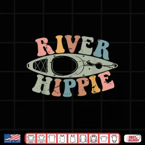 Design River Hippie Summer Kayaking Canoe Kayak River Rafting Shirt