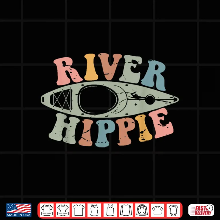 Design River Hippie Summer Kayaking Canoe Kayak River Rafting Shirt