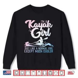 Sweatshirt Funny Kayak Girl Art For Women Kayaking Lover Boating Kayak Shirt