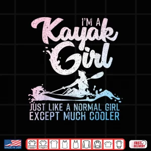 Design Funny Kayak Girl Art For Women Kayaking Lover Boating Kayak Shirt