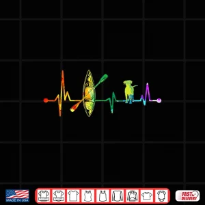 Kayak And Dog Lover Heartbeat Watercolor Vintage Kayaking Shirt 4 Design Kayak And Dog Lover Heartbeat Watercolor Vintage Kayaking Shirt