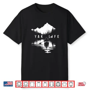Kayak Kayaking Vintage Mountains Canoe Canoeing Kayaker Shirt