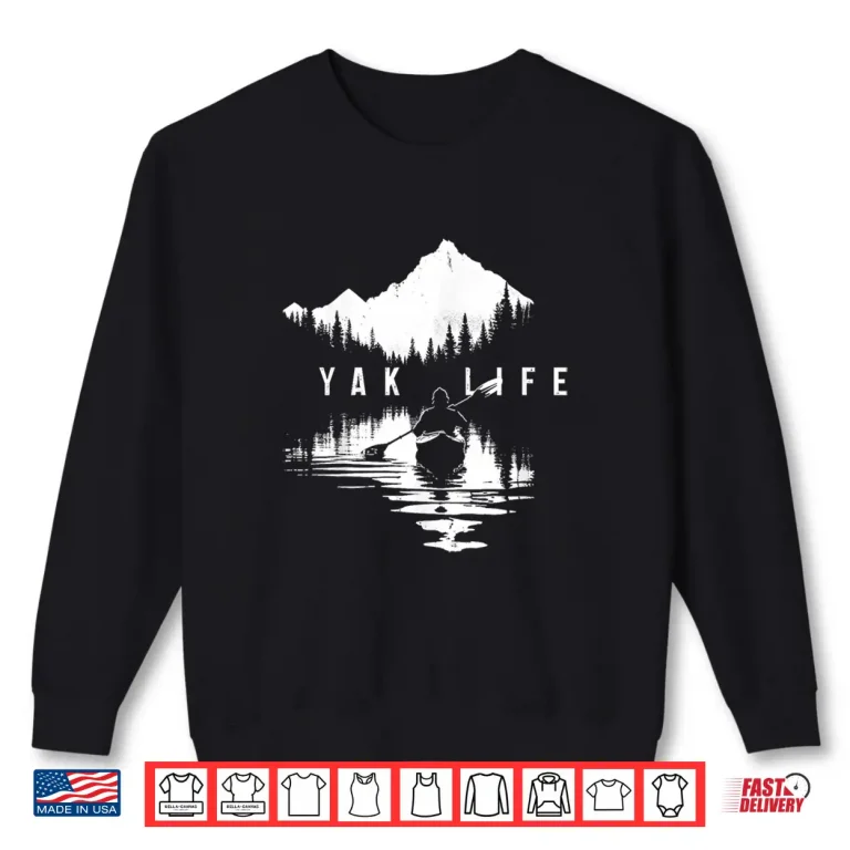 Sweatshirt Kayak Kayaking Vintage Mountains Canoe Canoeing Kayaker Shirt