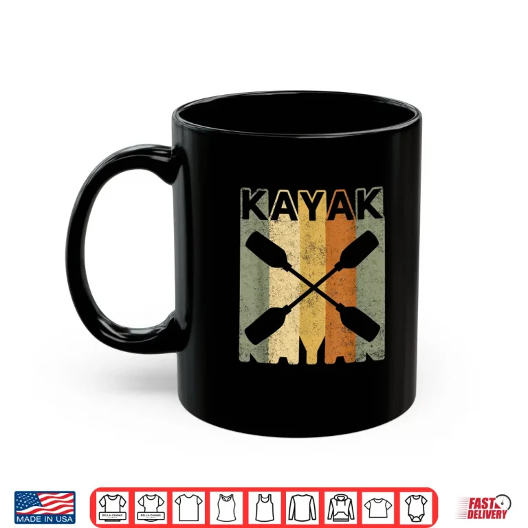 Mug Kayak Lover Gifts Kayaking Vintage Retro Kayak Shirt