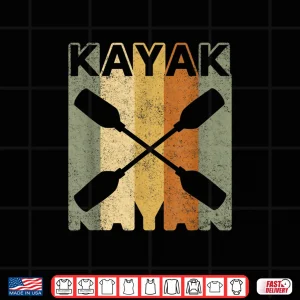 Design Kayak Lover Gifts Kayaking Vintage Retro Kayak Shirt