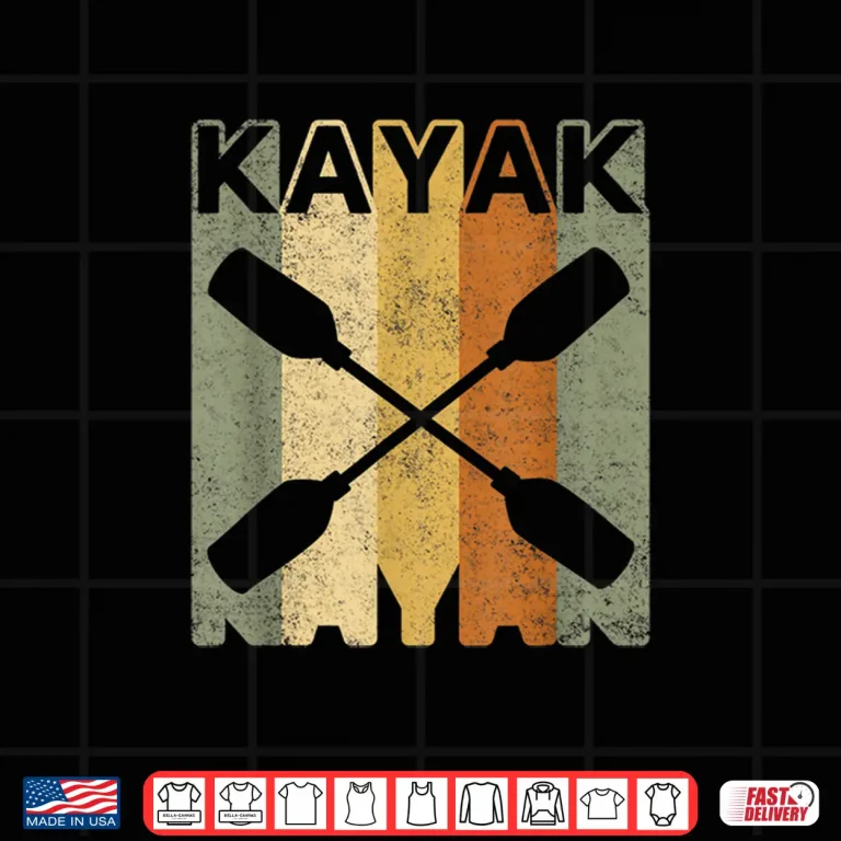 Design Kayak Lover Gifts Kayaking Vintage Retro Kayak Shirt