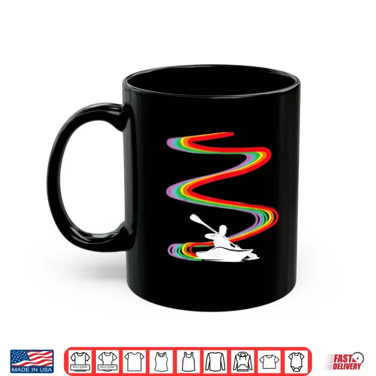 Mug Kayaking Kayak Rainbow Pride Shirt