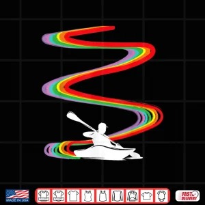 Design Kayaking Kayak Rainbow Pride Shirt