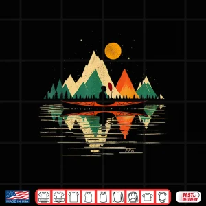 Design Kayaking Vintage Retro Mountains Canoe Canoeing Kayak Shirt