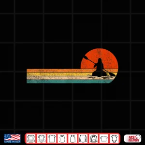 Design Retro Kayak Kayaking Paddling For Women Shirt