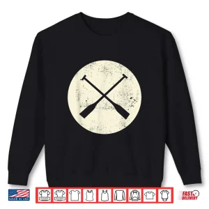 Sweatshirt Retro Vintage Canoe Paddles Crossing Canoe Kayaking Shirt