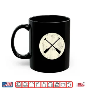 Mug Retro Vintage Canoe Paddles Crossing Canoe Kayaking Shirt